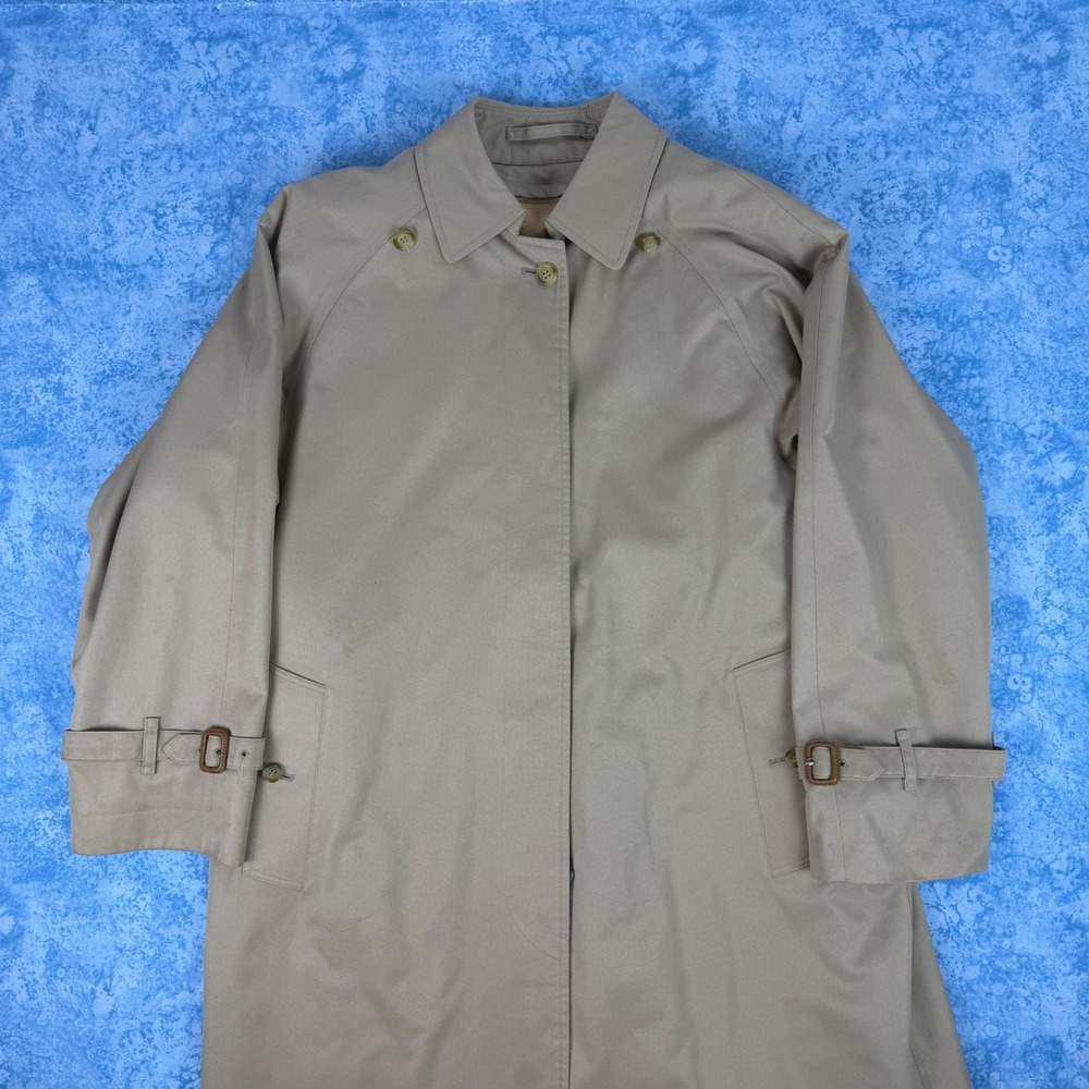Vintage Burberrys Trench Coat Tan Beige Nova Check Wool Liner Mens Long Jacket